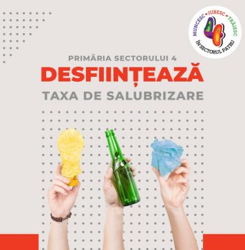 Primăria Sectorului 4 desființează taxa de salubrizare