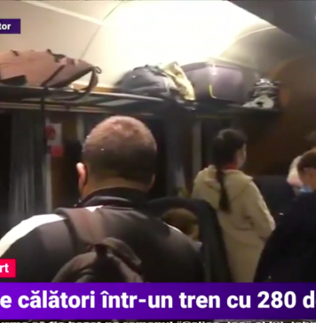 320 de oameni, într-un tren cu 280 de locuri care a plecat din București spre Craiova