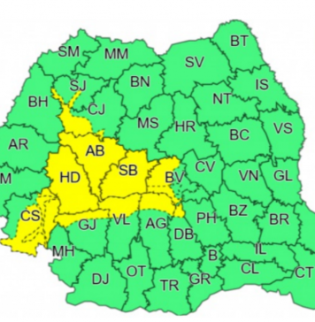 ANM: Cod galben de ninsori și precipitații mixte