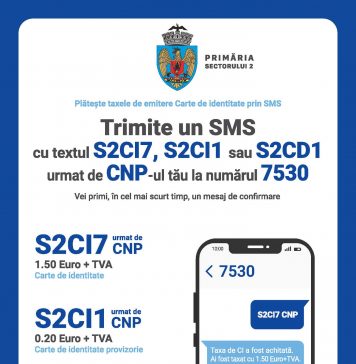 Primăria Sectorului 2 a introdus plata prin SMS pentru cartea de identitate