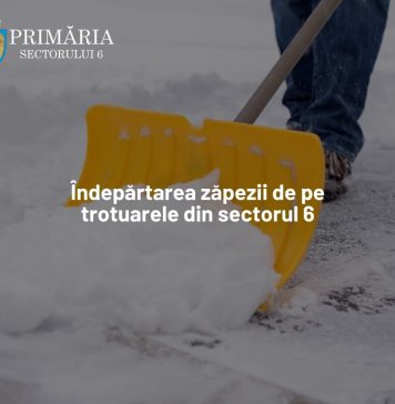 Primăria Sectorului 6 cere ajutorul asociațiilor de proprietari și a agenților economici pentru îndepărtarea zăpezii de pe trotuare