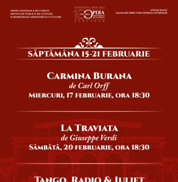 Carmina Burana, La Traviata și Tango. Radio & Juliet, în această săptămână, pe scena Operei Naționale București