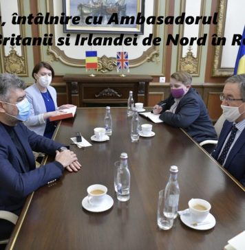 Ciolacu, întâlnire cu Ambasadorul Marii Britanii și Irlandei de Nord în România