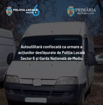 Poliția Locală Sector 6 a confiscat o autoutilitară pentru transport ilegal de deșeuri