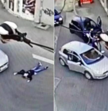 O femeie din Bucureşti a vrut să însceneze un accident, însă nu şi-a dat seama că este filmată