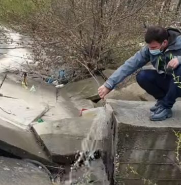 Conductă care deversează apă poluată direct în Lacul Morii, descoperită de şeful Gărzii de Mediu: Tind să cred că sunt ape menajere de la construcţiile din proximitate