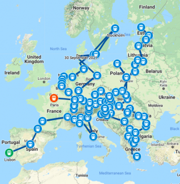 Trenul Connecting Europe Express, care trece prin 26 de țări și va opri în peste 70 de orașe, ajunge și la București