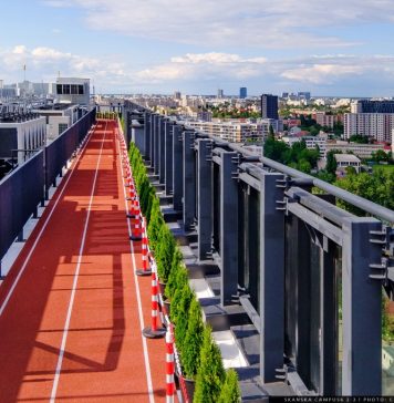 FOTO Cum arată prima pistă de alergare pe acoperișul unui clădiri din București