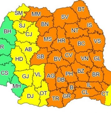 Cod portocaliu de ploi torenţiale, grindină și vijelii puternice în Bucureşti și Ilfov