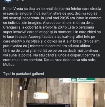 Alertă în București din cauza unui tânăr care atacă femei la metrou: „Am urlat pe peron!”