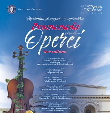 Evenimente în fiecare zi din acestă săptămână în cadrul Promenadei Operei 2021