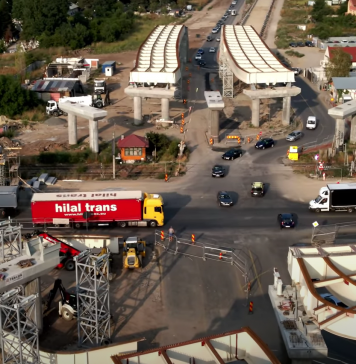 VIDEO Cum arată lucrările la pasajul de la Domnești. Construcția, finalizată în proporție de 40%