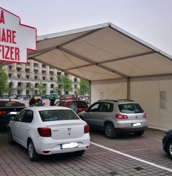 Centrul de vaccinare drive-thru din Piața Constituției s-a închis