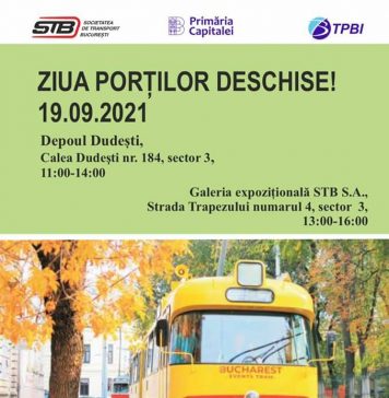 STB organizează duminică, 19 septembrie 2021, Ziua Porților Deschise – Tururi ghidate și istoria transportului public bucureștean