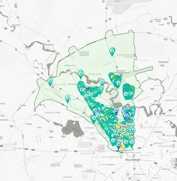 HARTĂ care prezintă în timp real stadiul reabilitărilor termice a blocurilor, în Sectorul 1