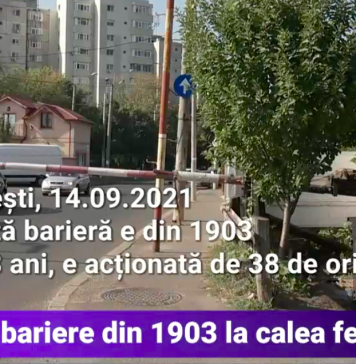 România, codașă la automatizarea trecerilor la nivel cu calea ferată. În București există o barieră manuală din 1903