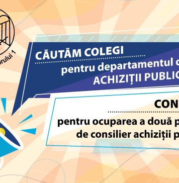 Primăria Sectorul 1 caută doi consilieri pe achiziții publice