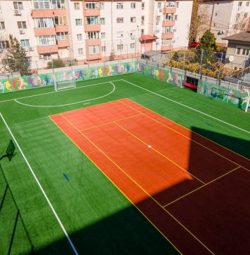 Nou teren de sport multifuncţional în curtea Scolii Gimnaziale nr. 1 din Bragadiru