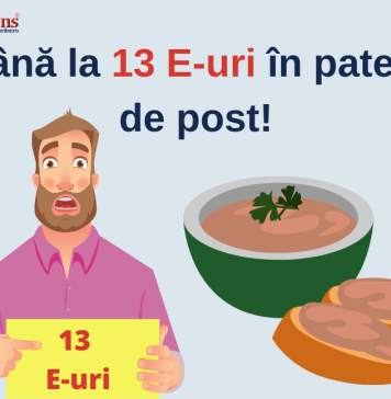 Pericolul din alimentele pentru post. Pateul vegetal are 13 E-uri periculoase și conservanți/ Președinte InfoCons: ”Înainte de a cumpăra, măcar citiți studiul”