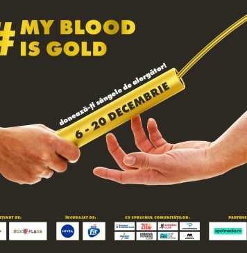 #MyBloodIsGold – campanie de donare de sânge între 6 și 20 decembrie