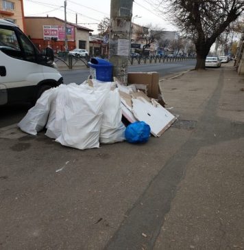 Sectorul 2: Amendă de 500 de lei pentru o persoană care a depozitat gunoaie pe trotuar