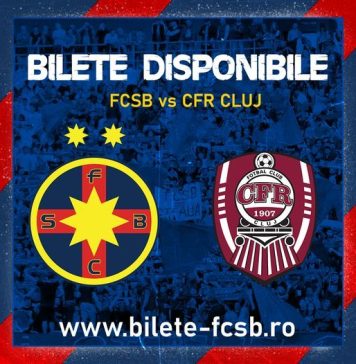 FCSB anunţă că biletele pentru meciul cu CFR Cluj sunt disponibile online