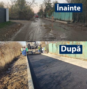 Primăria Sectorului 1 modernizează strada Lăpuș. A fost turnat primul strat de asfalt