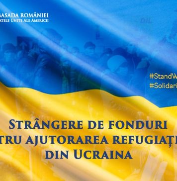 Ambasada României în SUA a inițiat o campanie de strângere de fonduri pentru refugiați