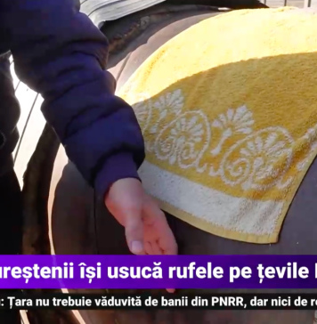 VIDEO/ Bucureștenii din Ferentari își usucă rufele pe conducta RADET proiectată să alimenteze Casa Poporului