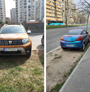 Amenzi în valoare de 7.900 lei pentru parcarea ilegală pe spațiul verde, în Sectorul 2