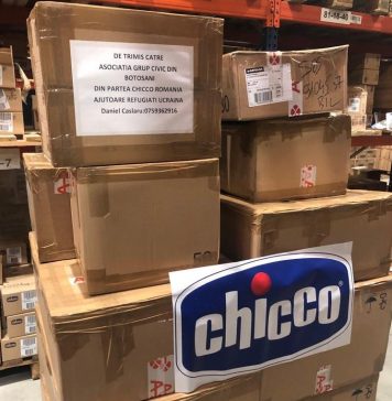 Donaţie de 7.000 de articole de îngrijire a copiilor, în beneficiul refugiaţilor ucraineni