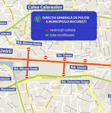 Restricţii de circulaţie în Capitală vineri şi duminică, pentru desfăşurarea unor evenimente sportive
