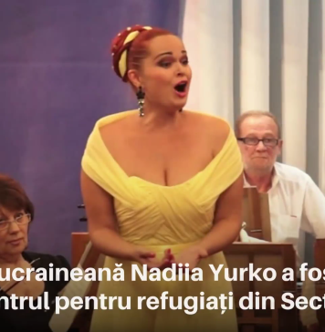 Soprana ucraineană Nadiia Yurko şi copiii săi, găzduiţi într-un centru pentru refugiaţi din Sectorul 1 – VIDEO