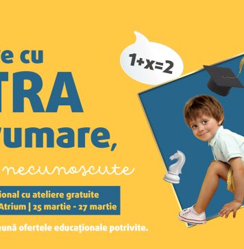 Sun Plaza organizează un Târg Educational pentru copii – “Învățare cu ËXTRA îndrumare, fără necunoscute”