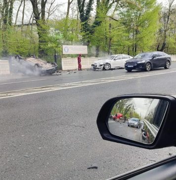 Accident cu șase mașini pe DN1, în apropiere de București. În total sunt cinci victime – FOTO