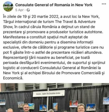 România s-a ”promovat” la Târgul de Turism din New York cu o perdea neagră și câteva poze. Ce spune Ministerul Turismului – FOTO