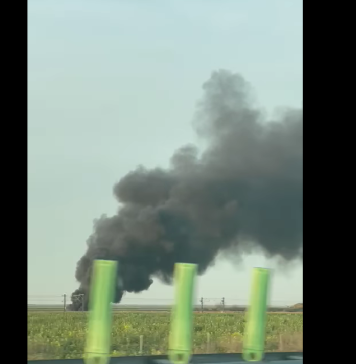 Octavian Berceanu a semnalat un incendiu în Sărulești, la un centru unde ar avea loc dezmembrări auto ilegale – VIDEO