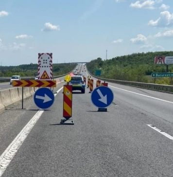 Sensul către Piteşti al autostrăzii A1 va fi închis o lună între kilometri 110 şi 116