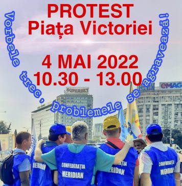 Sindicatele vor protesta miercuri în fața Guvernului între orele 11:00 – 13:00