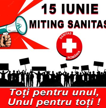 Sindicatele din sănătate fac miting de protest cu 10.000 de oameni