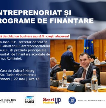 Secretar de stat în ministerul Turismului – prezent la Hațeg(Hunedoara), vineri, la o sesiune de informări privind oportunitățile de finanțare și schemele de ajutor ale Guvernului pentru mediul de afaceri Guv imm Secretar de stat