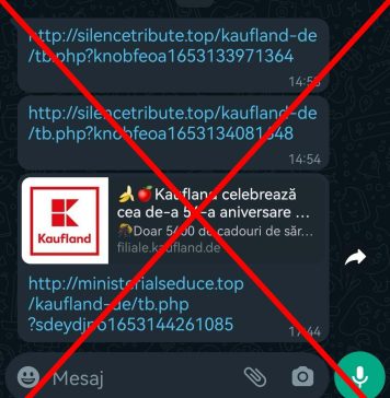 Tentativă de fraudă în numele Kaufland. Ce scrie în mesaj – FOTO