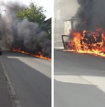Un autoturism a luat foc în Sectorul 2 al Capitalei. Mașina a fost distrusă de incendiu – FOTO