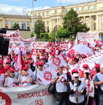 Sindicaliștii din Sănătate protestează în București. Sanitas așteaptă peste 10.000 de persoane – FOTO