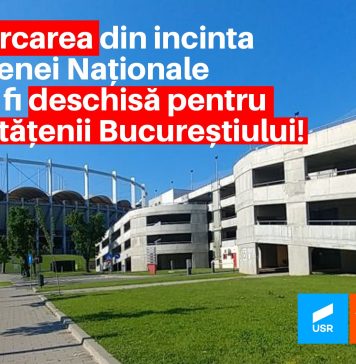 Parcarea de la Arena Națională va fi deschisă în sfârșit pentru riverani