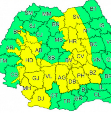 Cod galben de ploi torențiale și vijelii în mai multe județe. Cum va fi vremea în București