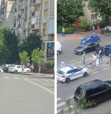 Polițist pe motocicletă, rănit în centrul Bucureștiului