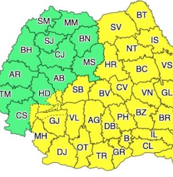 Cea mai mare parte a ţării, inclusiv Capitala și județul Ilfov, sub avertizare de vânt şi instabilitate atmosferică
