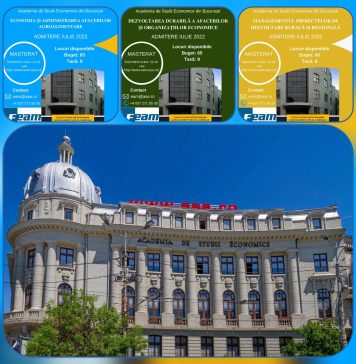 Programe de Masterat la Facultatea de Economie Agroalimentară și a Mediului (ASE București). Calendar înscrieri