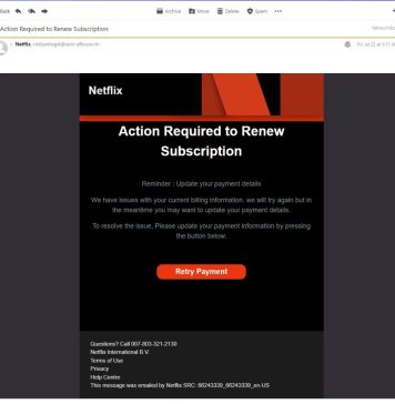 Fraudă online în numele companiei Netflix